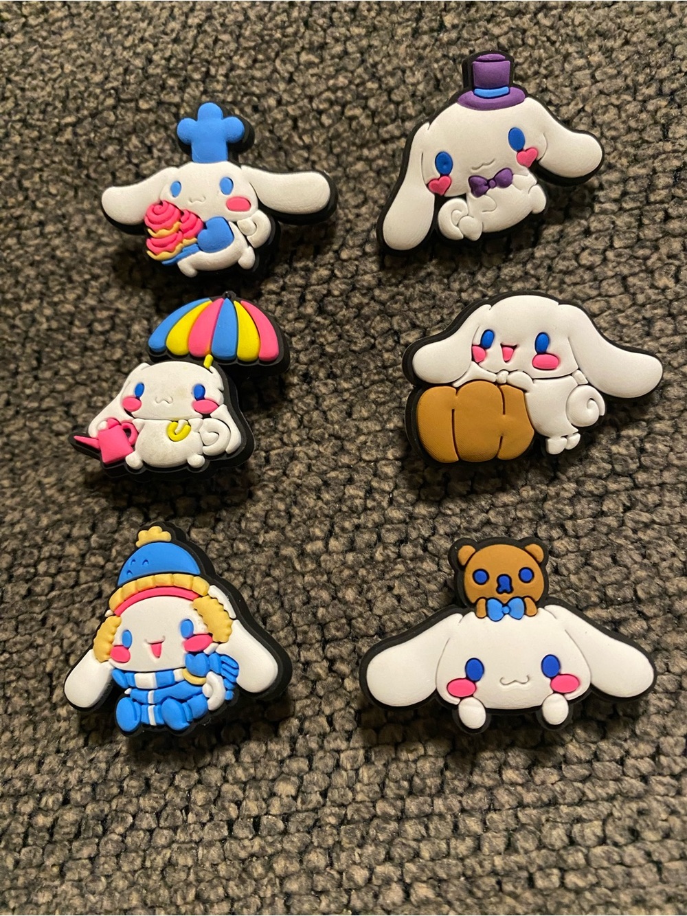 6 Cinnamoroll Character Decorative Croc Charms Bundle